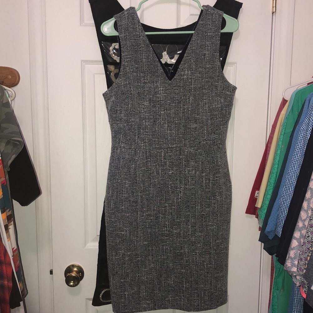 Banana Republic Gray Tweed Sheath Dress